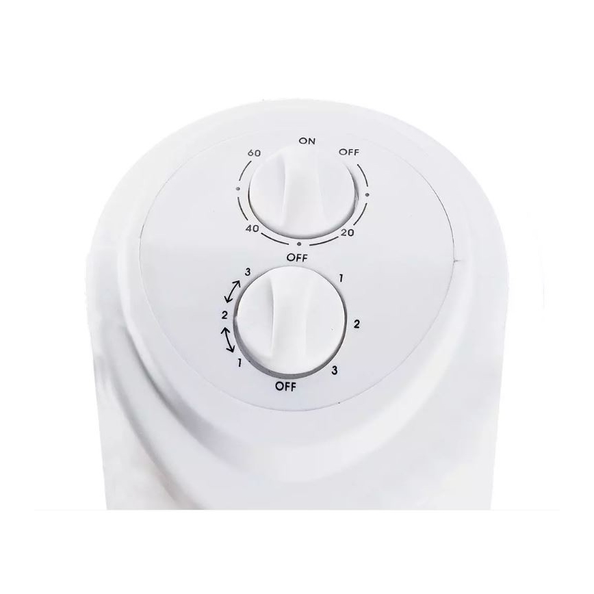 Ventilatore con timer 45W/230V bianco
