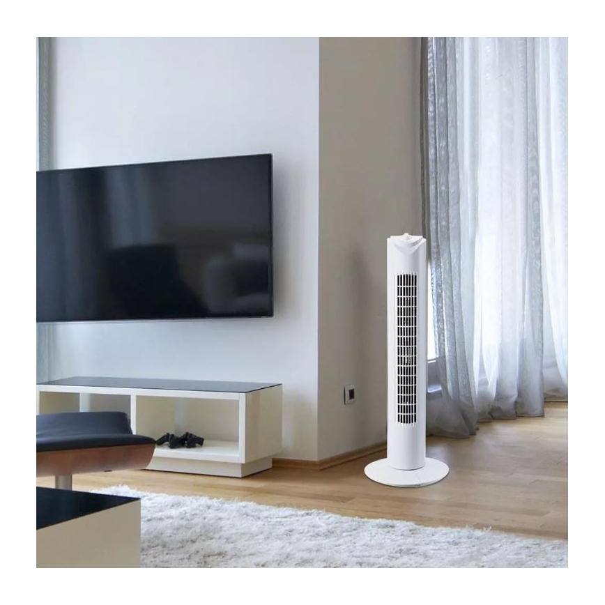 Ventilatore con timer 45W/230V bianco