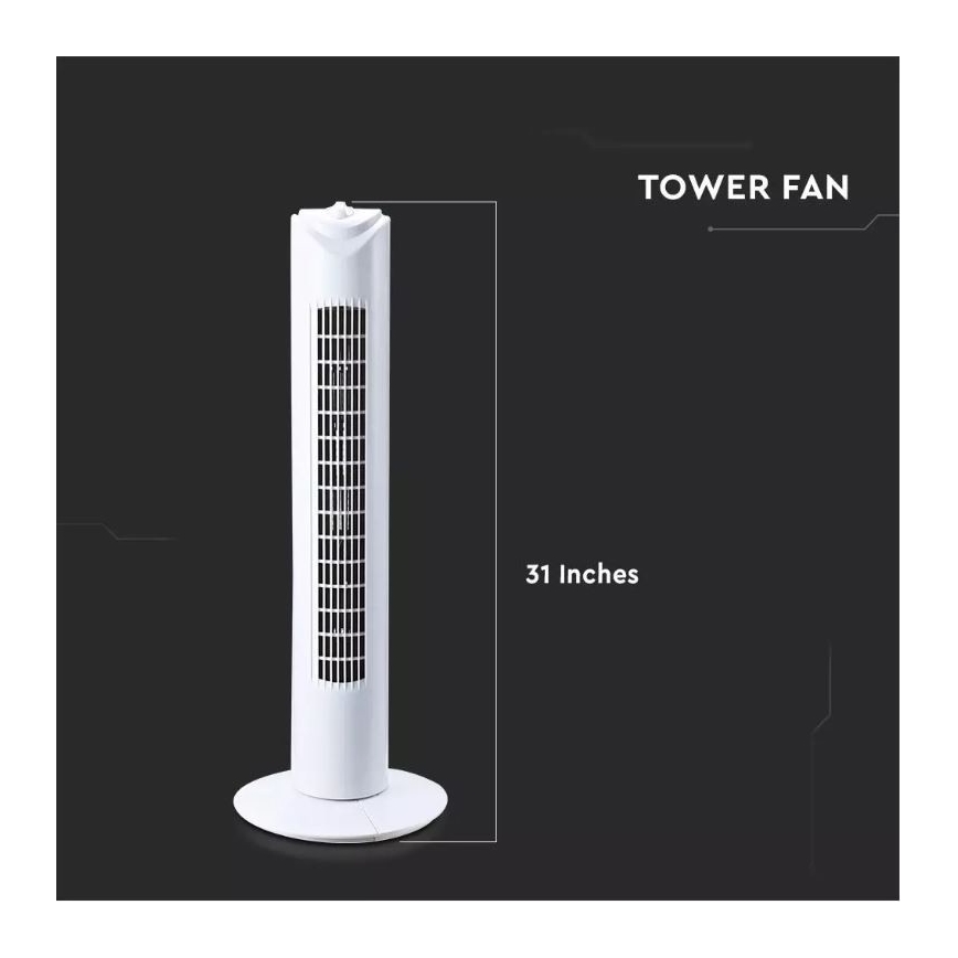 Ventilatore con timer 45W/230V bianco