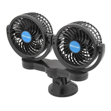 Ventilatore con ventosa per auto 7W/12V nero