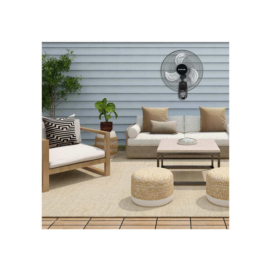 Ventilatore da parete 90W/230V Ø 50 cm nero