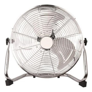 Ventilatore da pavimento 90 W / 230 V, diametro 40 cm, finitura cromo lucido