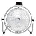 Ventilatore da pavimento 90W/230V Ø 45 cm, finitura argento, con telecomando