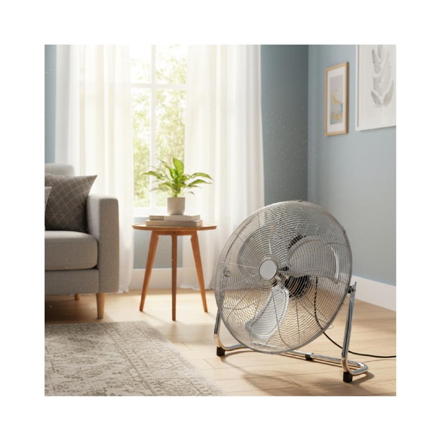 Ventilatore da pavimento VIENTO 200W/230V cromo lucido