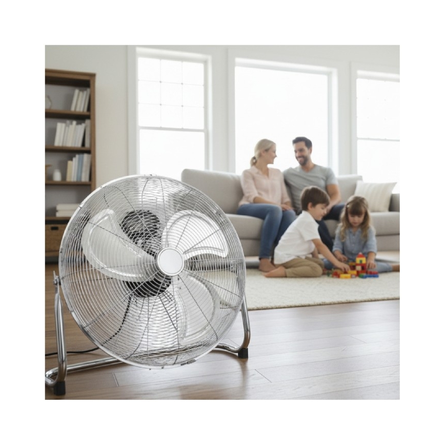 Ventilatore da pavimento VIENTO 200W/230V cromo lucido