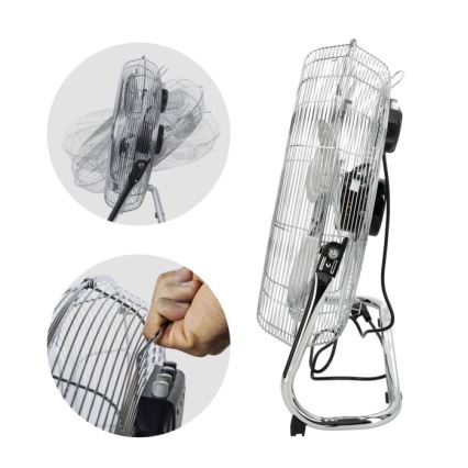 Ventilatore da pavimento VIENTO 200W/230V cromo lucido