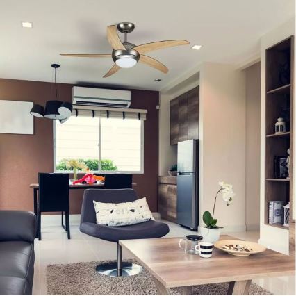 Ventilatore da soffitto 2xE27/20W/230V diametro 132 cm + telecomando