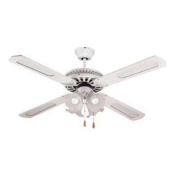 Ventilatore da soffitto 4xE27/70W/230V Ø 132 cm bianco