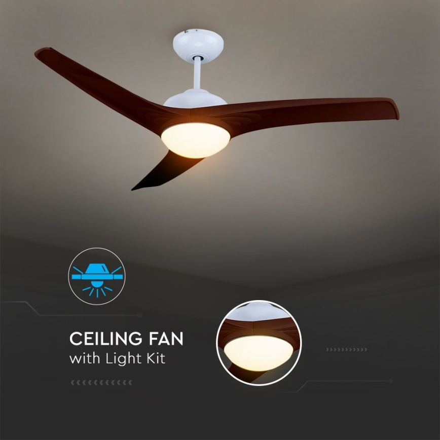 Ventilatore da soffitto LED/15W/230V 3000/4000/6400K + telecomando