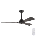 Ventilatore da soffitto diametro 132 cm IP44 nero + telecomando