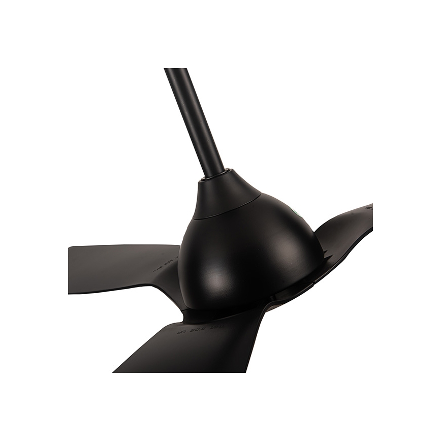 Ventilatore da soffitto diametro 132 cm IP44 nero + telecomando