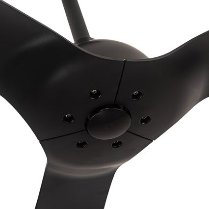 Ventilatore da soffitto diametro 132 cm IP44 nero + telecomando