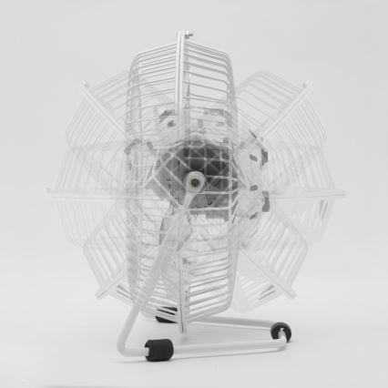 Ventilatore da tavolo 1,75 W/5 V USB, Ø 18 cm, bianco