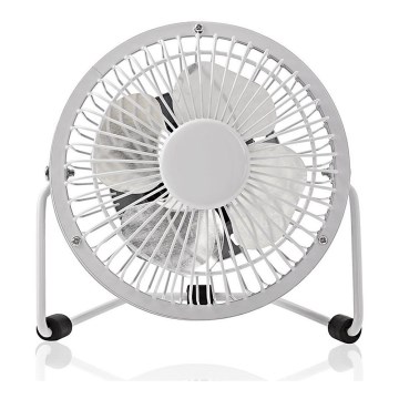 Ventilatore da tavolo 3 W/USB, 10 cm, bianco