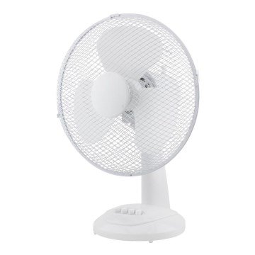 Ventilatore da tavolo 30 cm, bianco, 3 velocità, 40 W