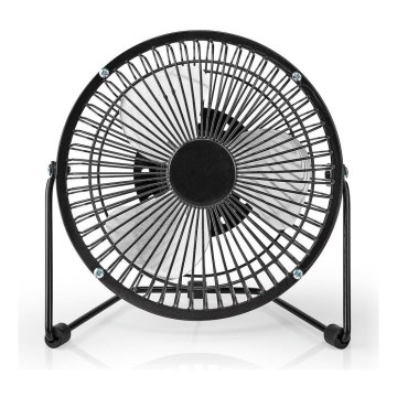 Ventilatore da tavolo 3W/USB 15 cm nero