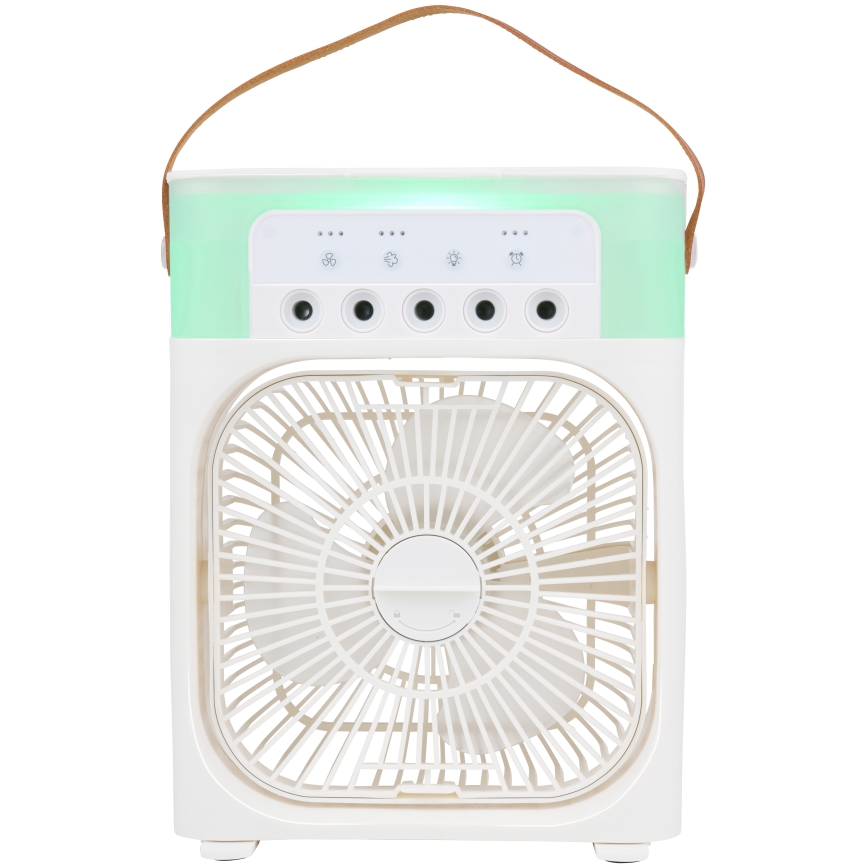 Ventilatore da tavolo LED RGB con effetto nebbia 10W/5V