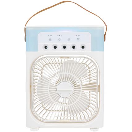 Ventilatore da tavolo LED RGB con effetto nebbia 10W/5V