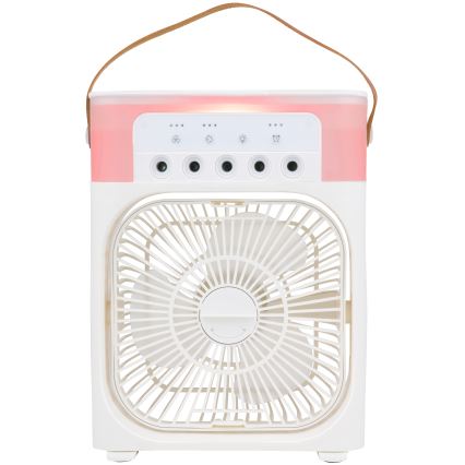 Ventilatore da tavolo LED RGB con effetto nebbia 10W/5V