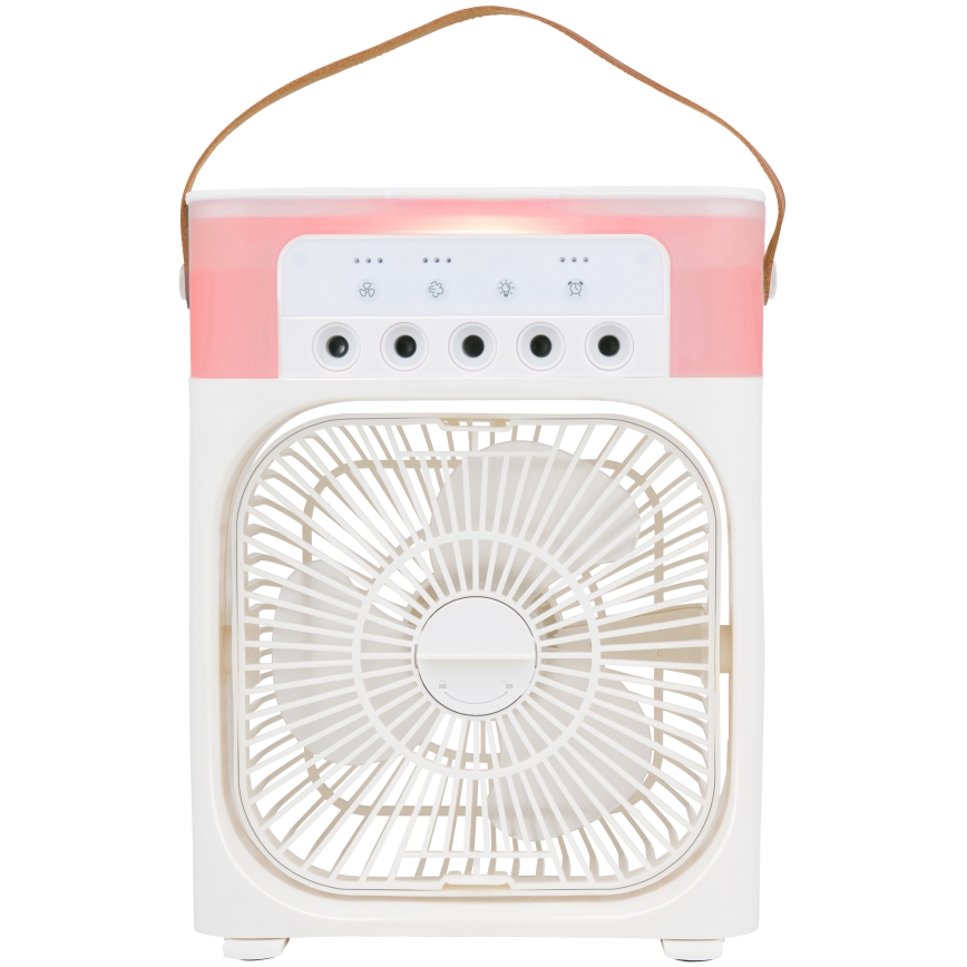 Ventilatore da tavolo LED RGB con effetto nebbia 10W/5V