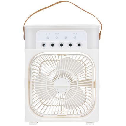 Ventilatore da tavolo LED RGB con effetto nebbia 10W/5V