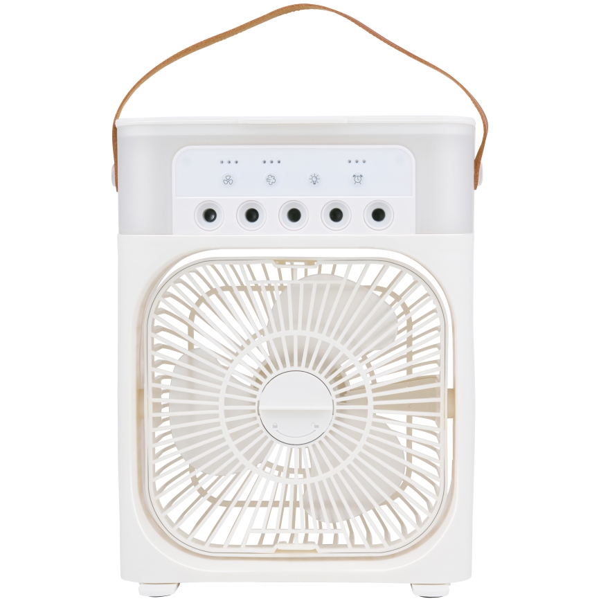 Ventilatore da tavolo LED RGB con effetto nebbia 10W/5V