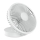 Ventilatore da tavolo ricaricabile 10 W/5 V, batteria 2400 mAh, bianco