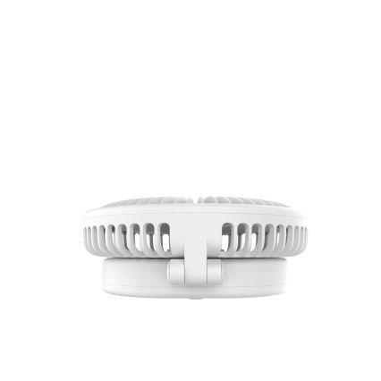 Ventilatore da tavolo ricaricabile 10 W/5 V, batteria 2400 mAh, bianco