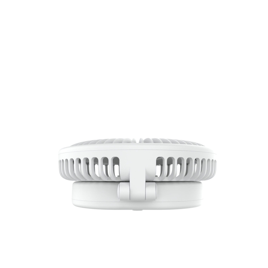 Ventilatore da tavolo ricaricabile 10 W/5 V, batteria 2400 mAh, bianco