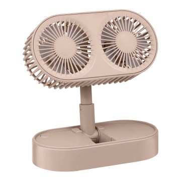 Ventilatore da tavolo ricaricabile 3,7 V 1200 mAh rosa