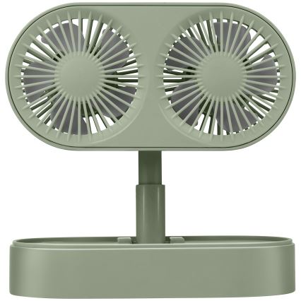 Ventilatore da tavolo ricaricabile 3,7 V 1200 mAh verde