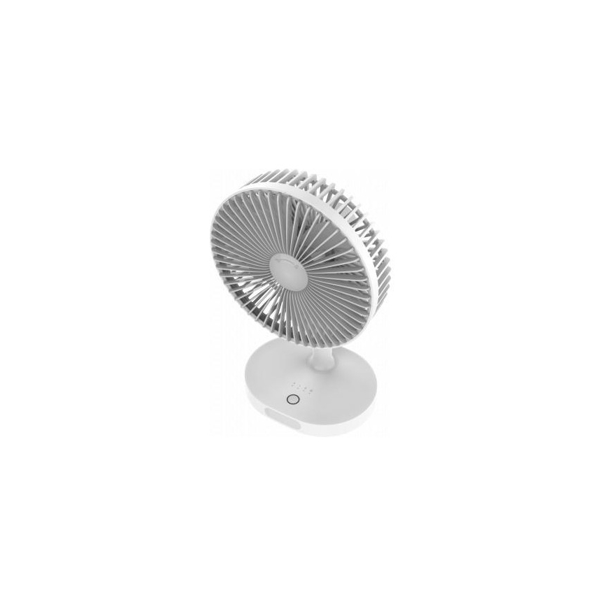 Ventilatore da tavolo ricaricabile con lampada LED 3000mA/3,7V microUSB