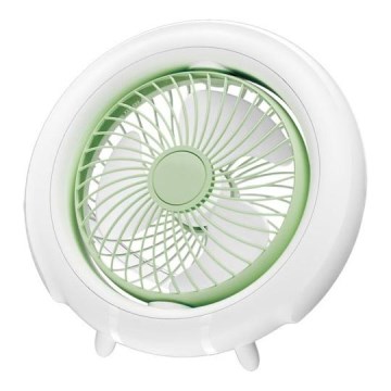 Ventilatore da tavolo ricaricabile 4W/5V 1200 mAh, bianco