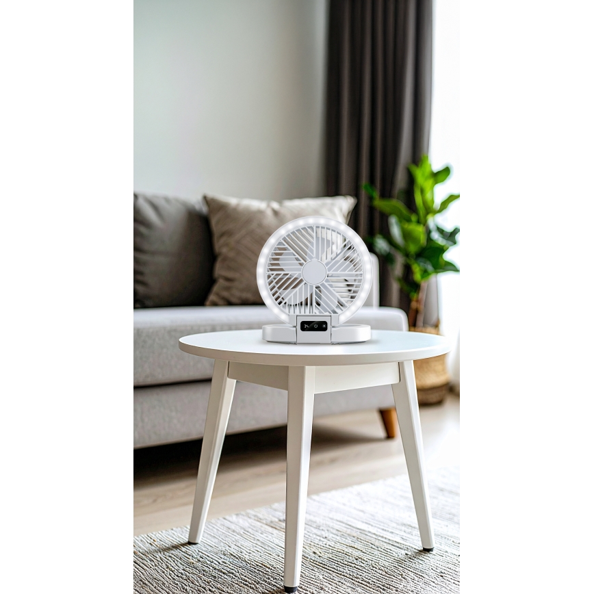 Ventilatore da tavolo ricaricabile a LED 3,7V 1200 mAh