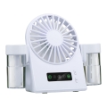 Ventilatore da tavolo ricaricabile con effetto nebbia 3,7V 1200 mAh
