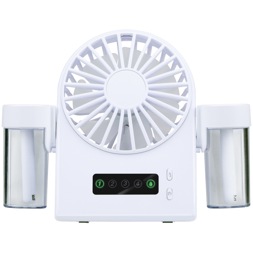 Ventilatore da tavolo ricaricabile con effetto nebbia 3,7V 1200 mAh