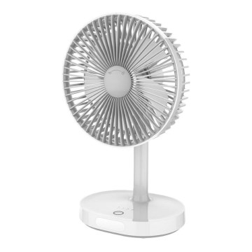 Ventilatore da tavolo ricaricabile con lampada LED 3000mA/3,7V USB-C