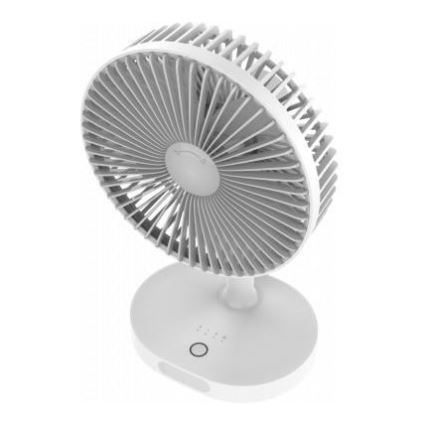 Ventilatore da tavolo ricaricabile con lampada LED 3000mA/3,7V USB-C