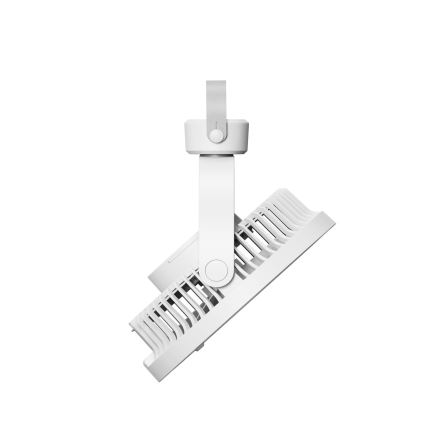 Ventilatore da tavolo ricaricabile con luce LED integrata 8 W, batteria 3,7 V 2400 mAh, bianco
