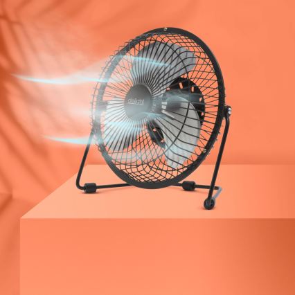 Ventilatore da tavolo USB 1,75 W/5 V, Ø 18 cm, nero