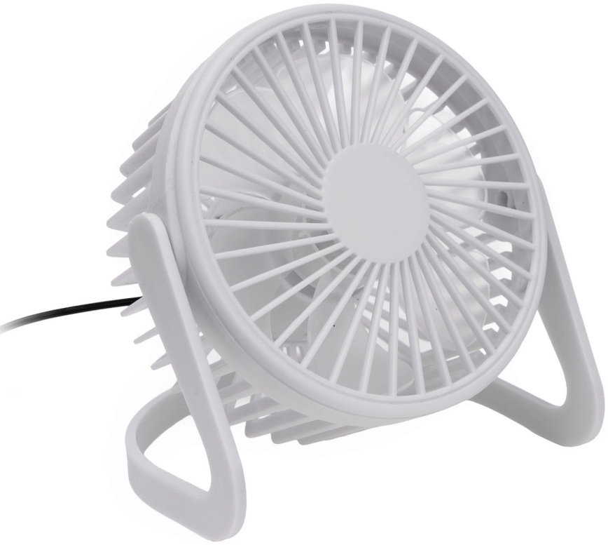 Ventilatore da tavolo USB diametro 15 cm bianco