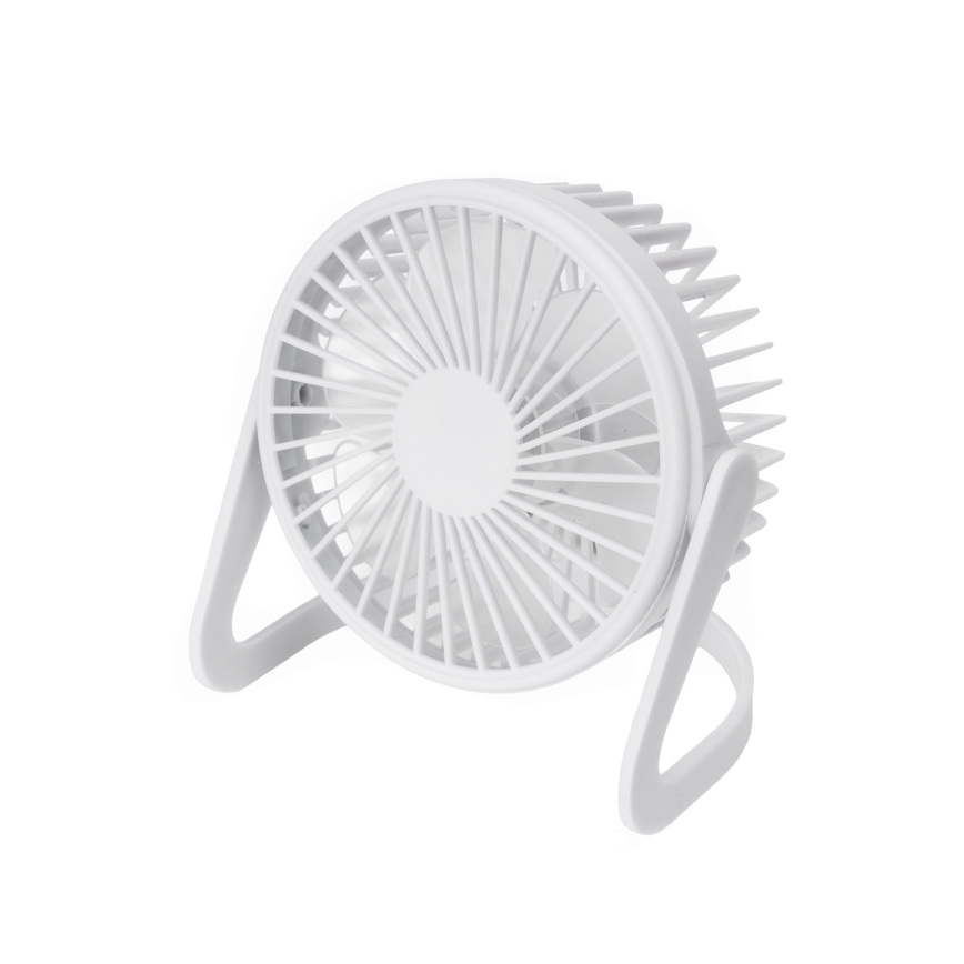 Ventilatore da tavolo USB diametro 15 cm bianco