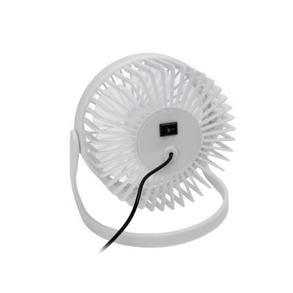 Ventilatore da tavolo USB diametro 15 cm bianco