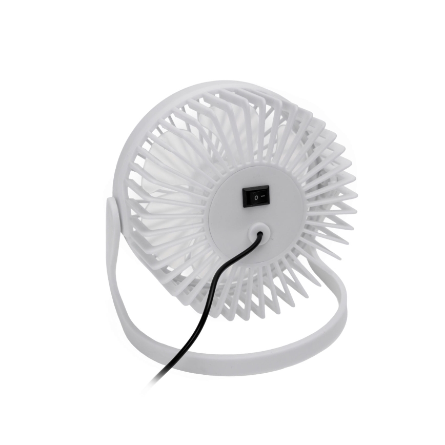 Ventilatore da tavolo USB diametro 15 cm bianco