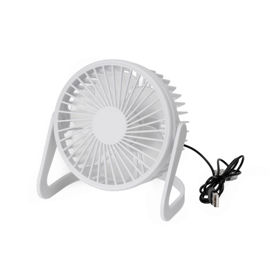 Ventilatore da tavolo USB diametro 15 cm bianco