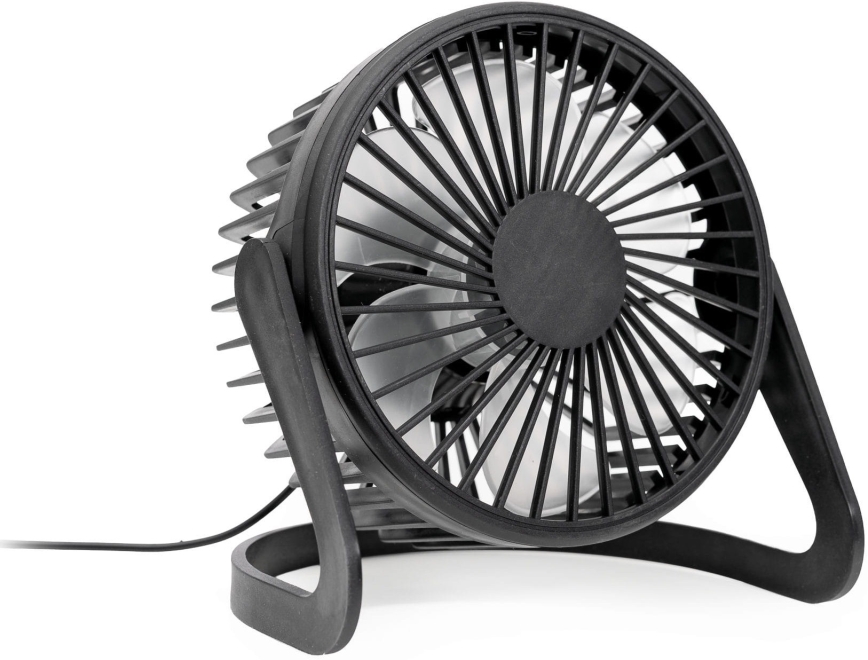 Ventilatore da tavolo USB diametro 15 cm nero