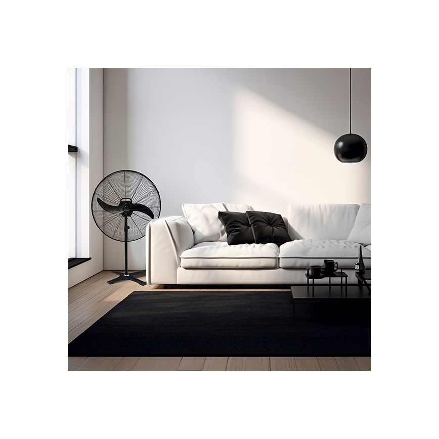 Ventilatore industriale a piantana 115W/230V, altezza 188 cm, nero