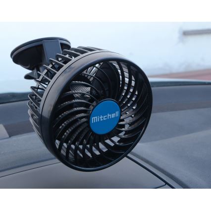 Ventilatore per auto su ventosa 4W/12V nero