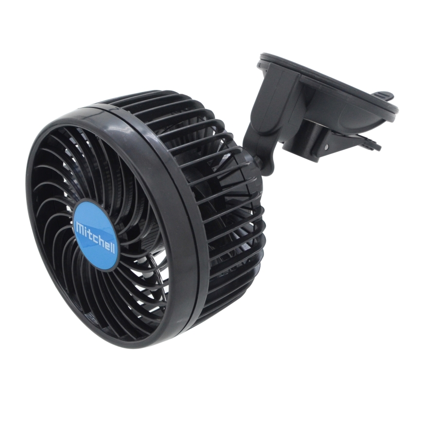 Ventilatore per auto su ventosa 4W/12V nero