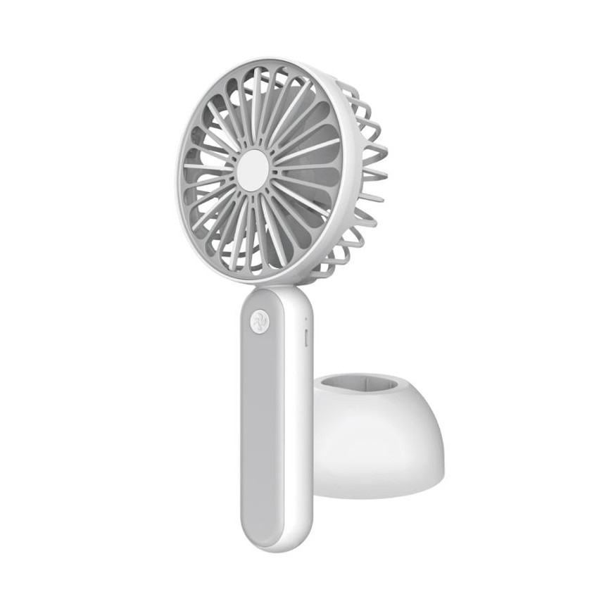 Ventilatore tascabile 1200 mAh/3,7 V USB grigio/bianco